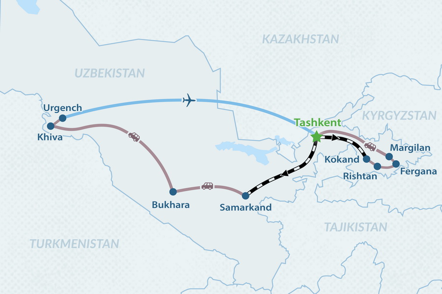 Mapa del itinerario